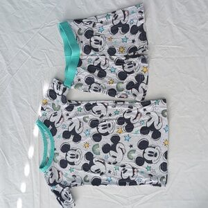 Little Sleepies Mickey Forever 2-piece Short Sleeve And Shorts Pajamas